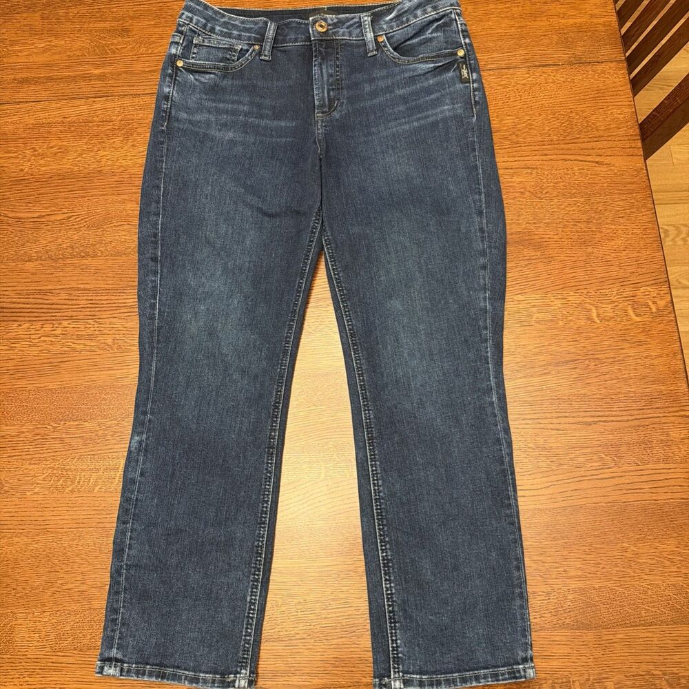 Silver Jeans Suki Capri Jeans Womens Size 10 W31 Blue Stretch Denim